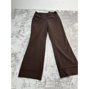 Worthington Women's Dress Pants Size 6 Brown Wide Leg‎ Zip & Clasp Closure EUC